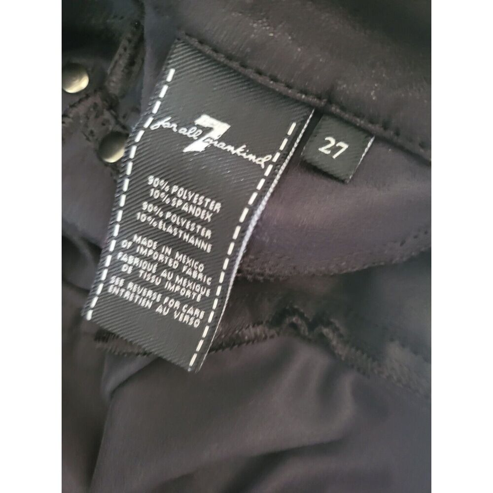 7 For All Mankind Jeans 27 Womens Black Mid Rise Classic Skinny - Picture 9 of 9